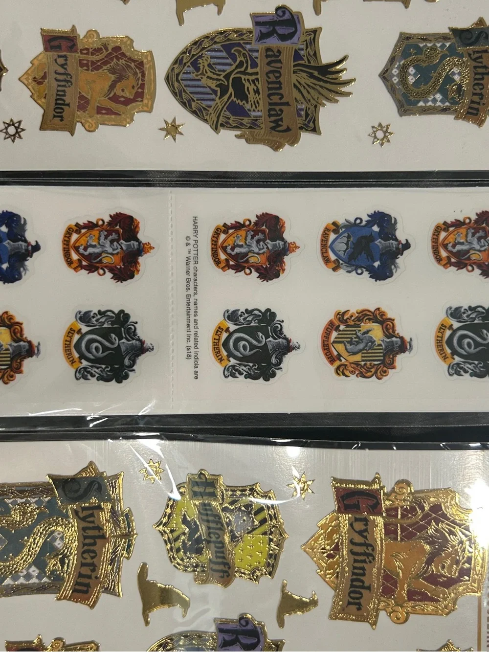 Harry Potter Gold House Crest Sticker Sheets - Multi-Color
